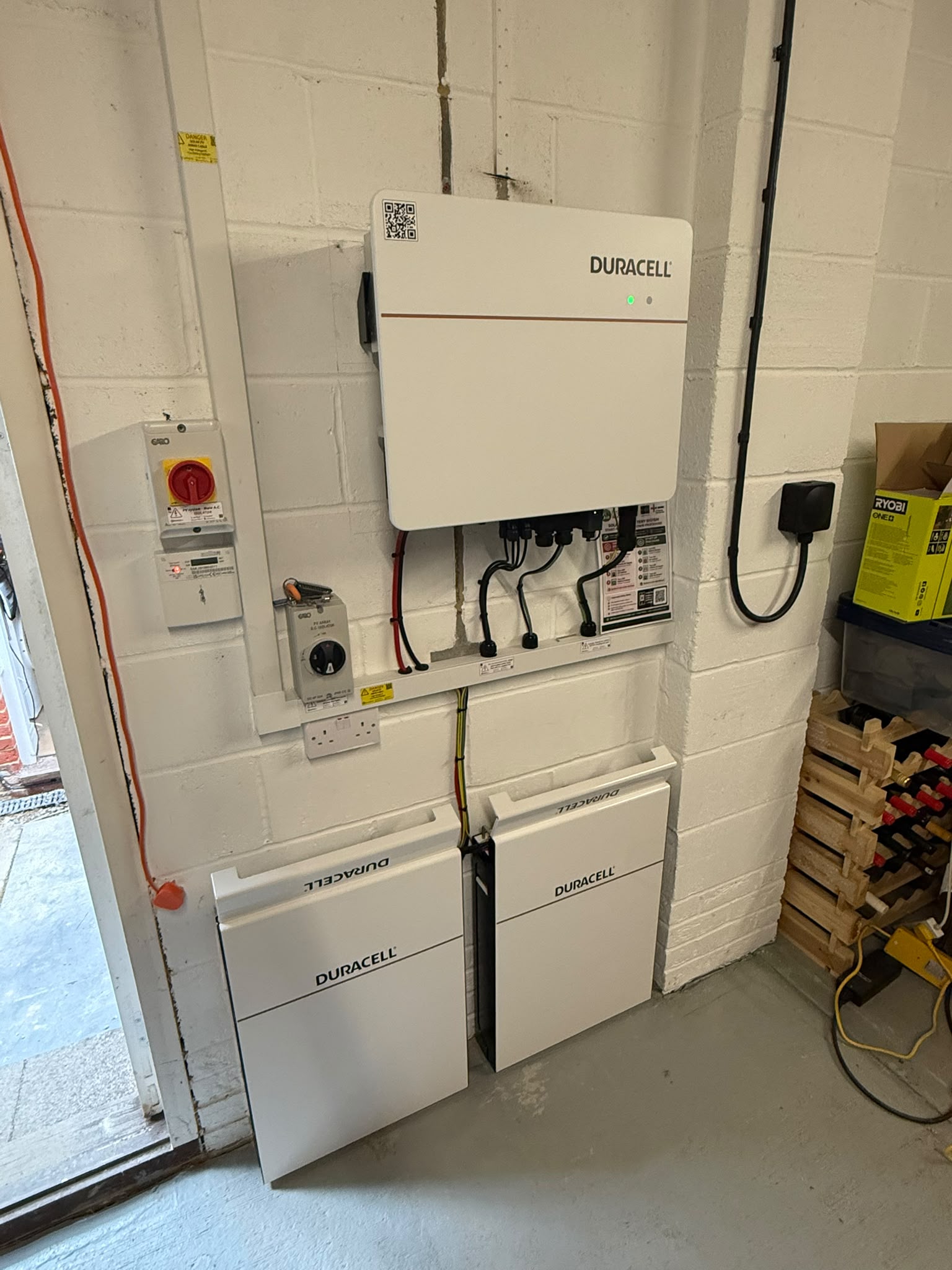 Completed Duracell Energy battery and inverter installation